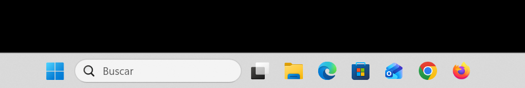 Icono de Windows y barra Buscar en la barra de tareas